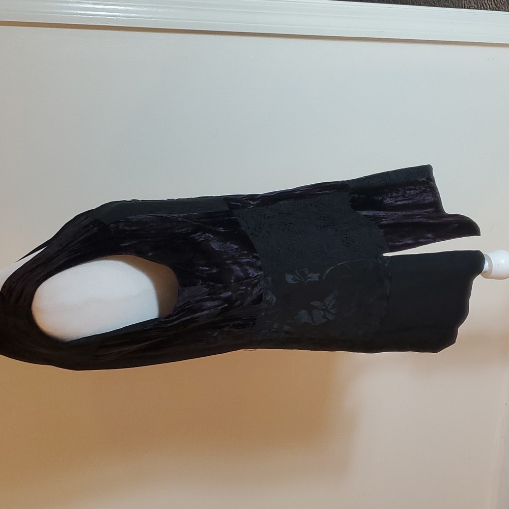 The Limited Black Long Patchwork Button Front Vest - image 5